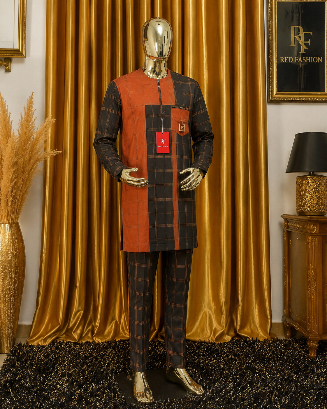 Red Fashion modern native men outfit